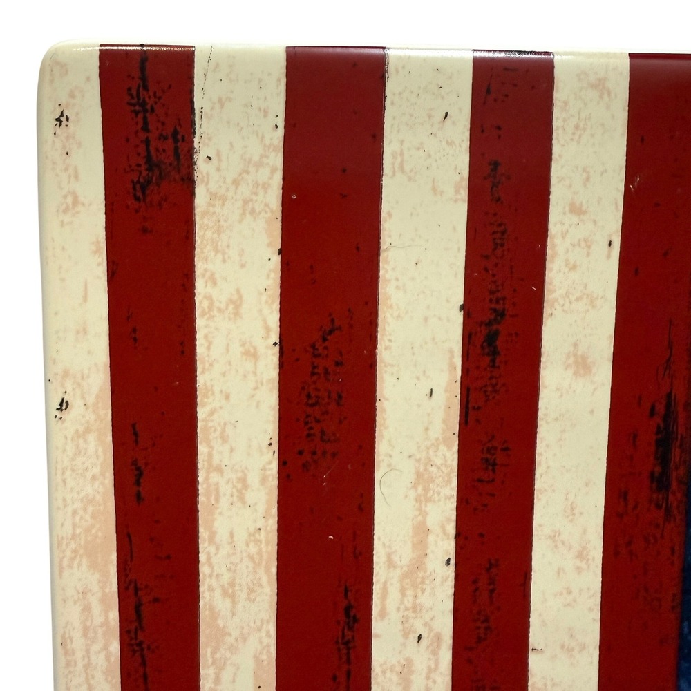 Vtg Spirit of the Flag American Ceramic Trivet Brandon House 1998 8.5 H x 7 in W - Picture 5 of 11